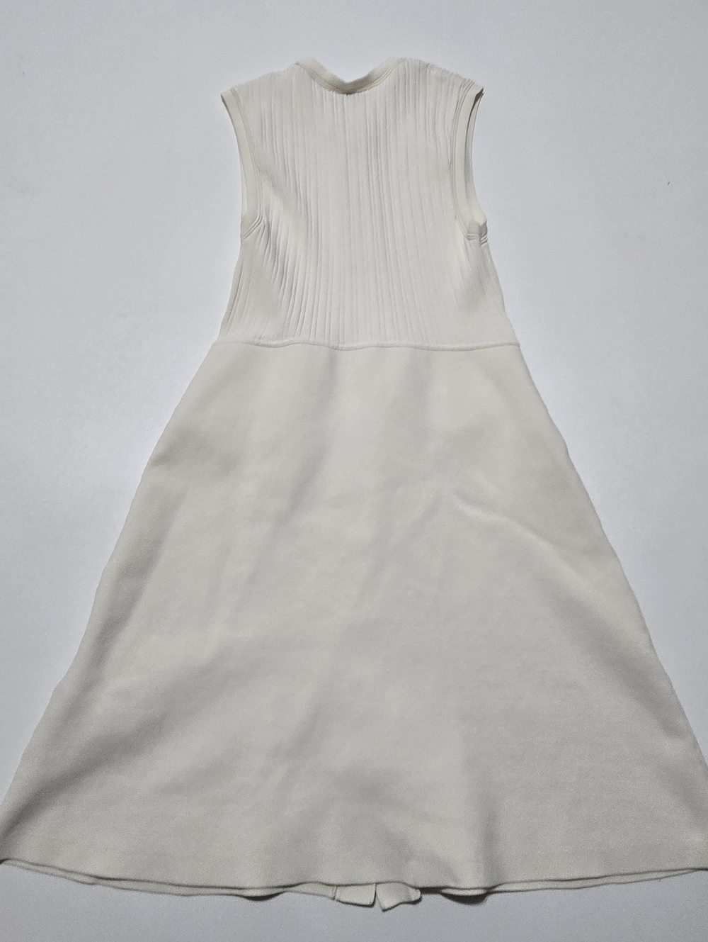 Sandro Rib Knit Mini Dress Casual Crew Neck Sleeveless Front Button Size S - Picture 12 of 13